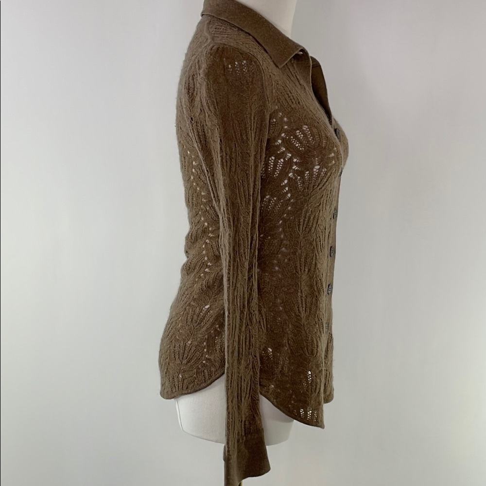 NAADAM Pointelle Button Down Sweater XS - Picture 4 of 9